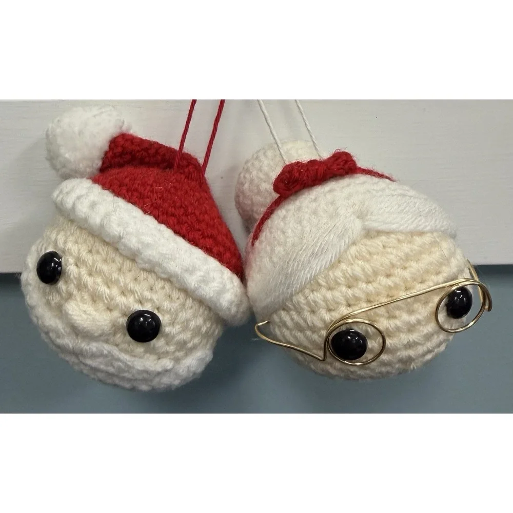 Handmade crochet santa